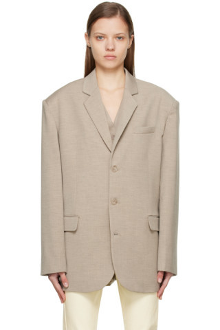 Taupe Geslo Blazer | SSENSE
