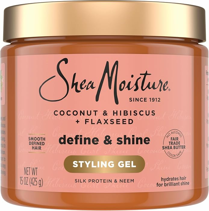 SheaMoisture Define & Shine Styling Gel + Flaxseed Coconut&Hibiscus Hydrates,Holds Your Style All... | Amazon (US)