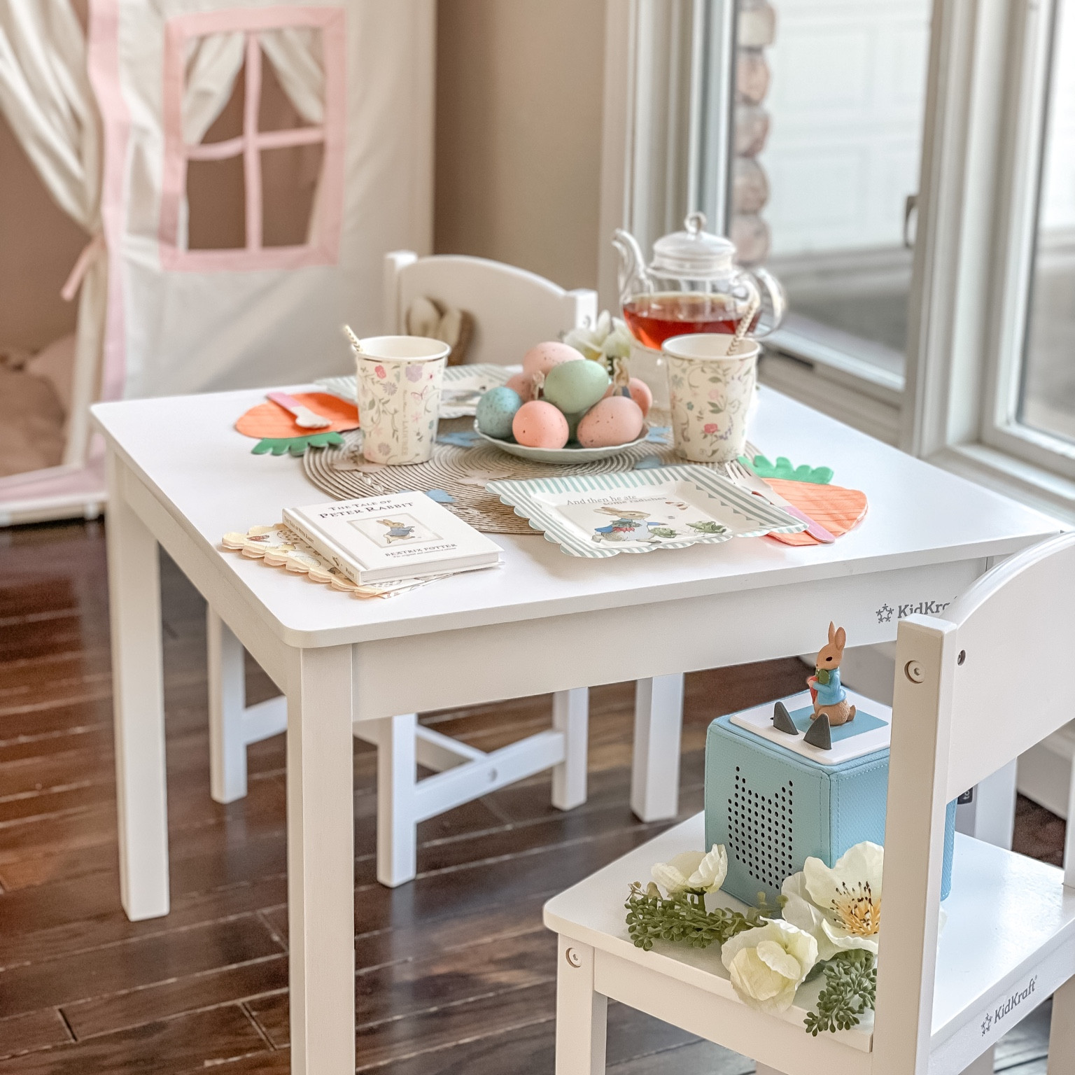 Peter Rabbit Styled Kids Easter Table  

#LTKSeasonal #LTKhome #LTKkids
