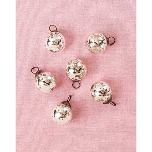 Luna Bazaar Mini Mercury Glass Ball Ornaments (1 to 1.5-Inch, Silver, Ava Design, Set of 6) - Gre... | Walmart (US)