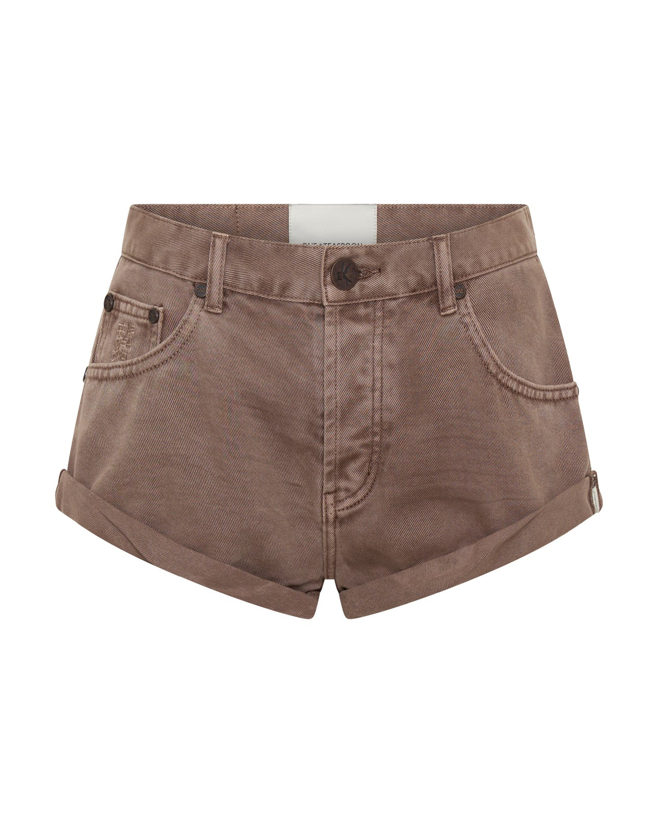 Bandits Low Waist Denim Shorts - Espresso Brown | One Teaspoon | OneTeaspoon