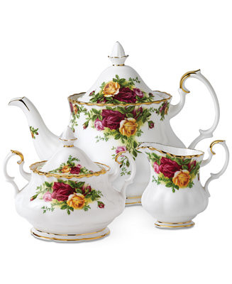 Royal Albert "Old Country Roses" 3-Piece Tea Set - Macy's | Macy's