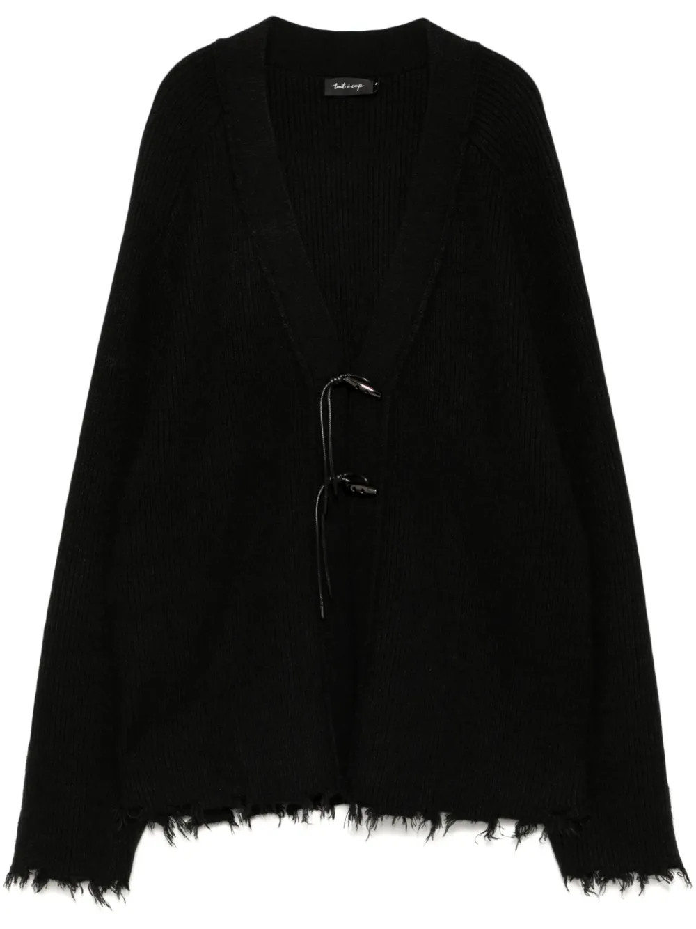 Tout a Coup V-neck raw-edged Cardigan | Black | FARFETCH UK | Farfetch Global