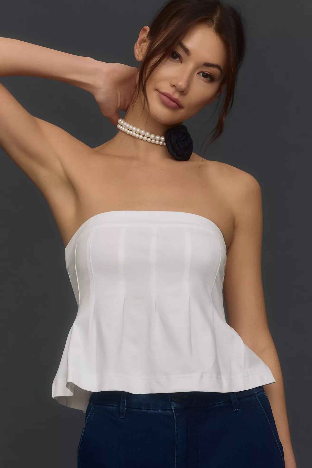 Maeve Fontana Flared Tube Top | Anthropologie (US)