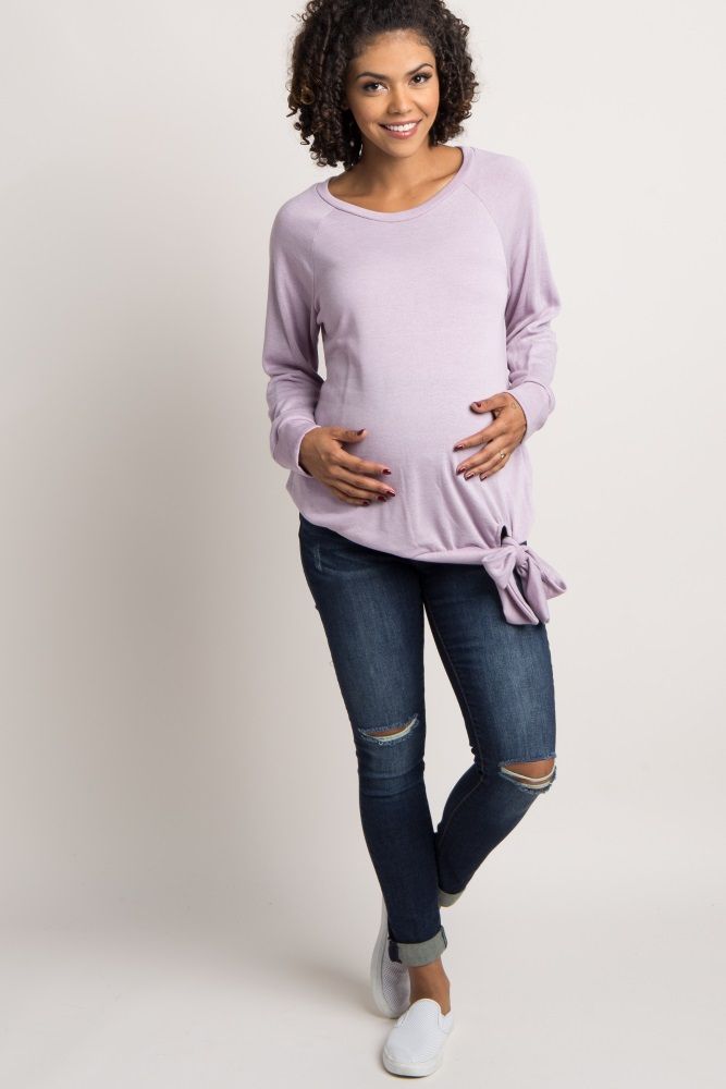 Navy Blue Ripped Knee Cuffed Maternity Jeans | PinkBlush Maternity