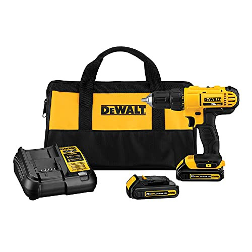 DEWALT 20V Max Cordless Drill / Driver Kit, Compact, 1/2-Inch (DCD771C2) | Amazon (US)