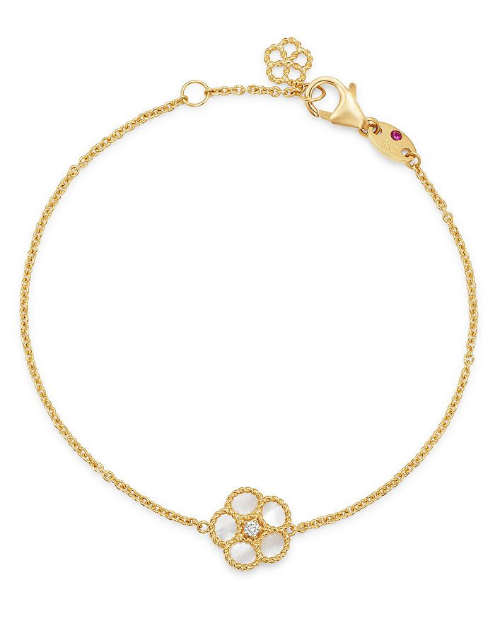 18K Yellow Gold Daisy Mother-of-Pearl & Diamond Chain Bracelet - 100% Exclusive | Bloomingdale's (US)