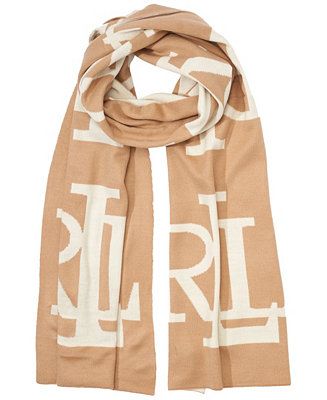 Lauren Ralph Lauren Women's Bold Logo Reversible Knit Scarf & Reviews - Cold Weather Accessories ... | Macys (US)
