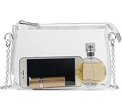 Lorbro Clear Purse for Women Stadium Approved, Clear Crossbody Bag with Zipper Closure, Transpare... | Amazon (US)