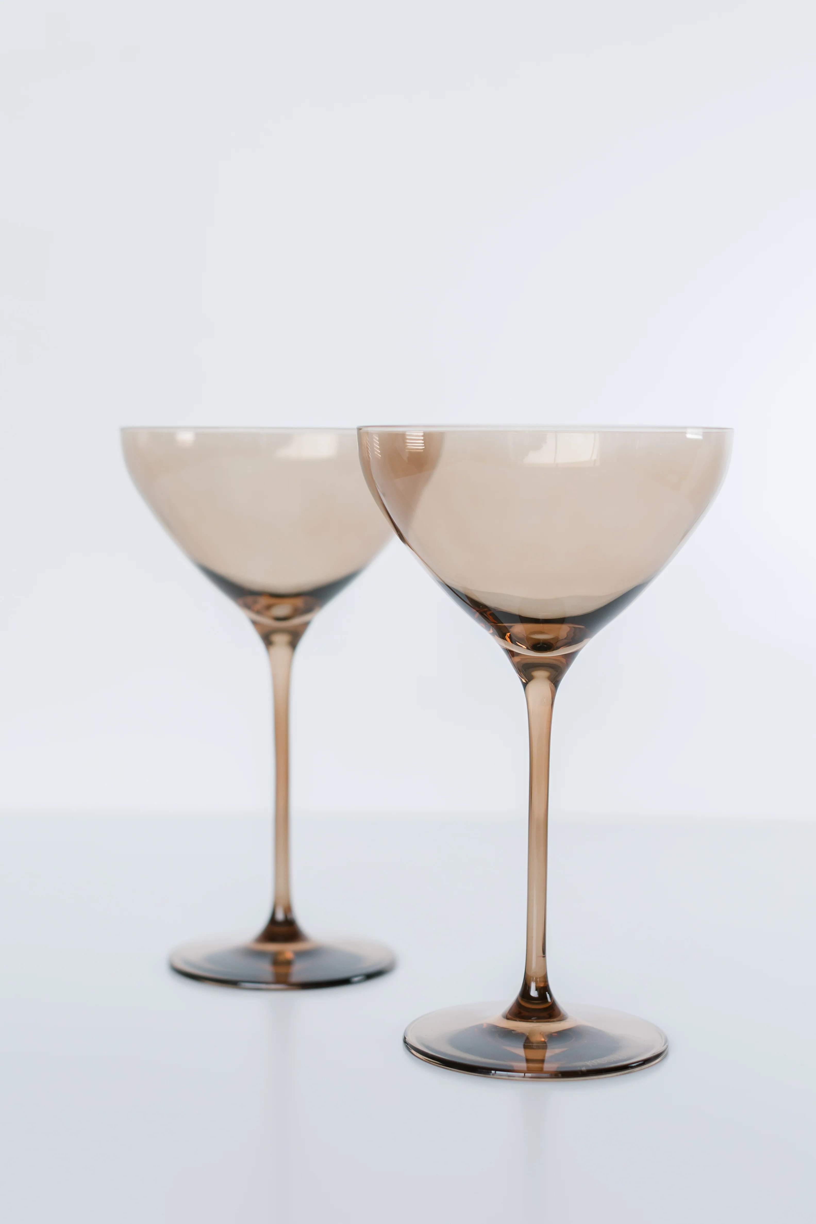 Estelle Colored Martini Glass - Set of 2 {Amber Smoke} | Estelle Colored Glass