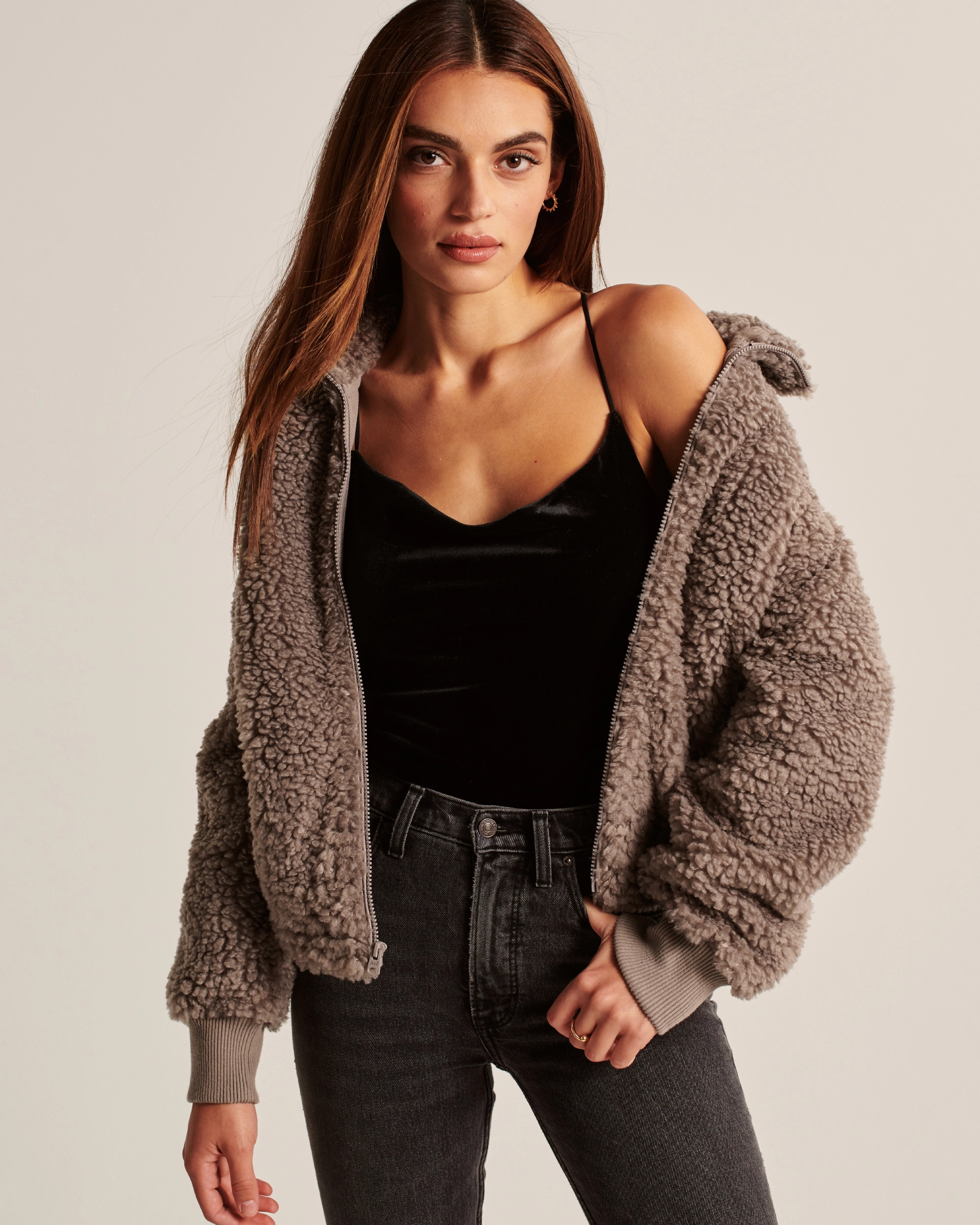 Sherpa Full-Zip Jacket | Abercrombie & Fitch (US)