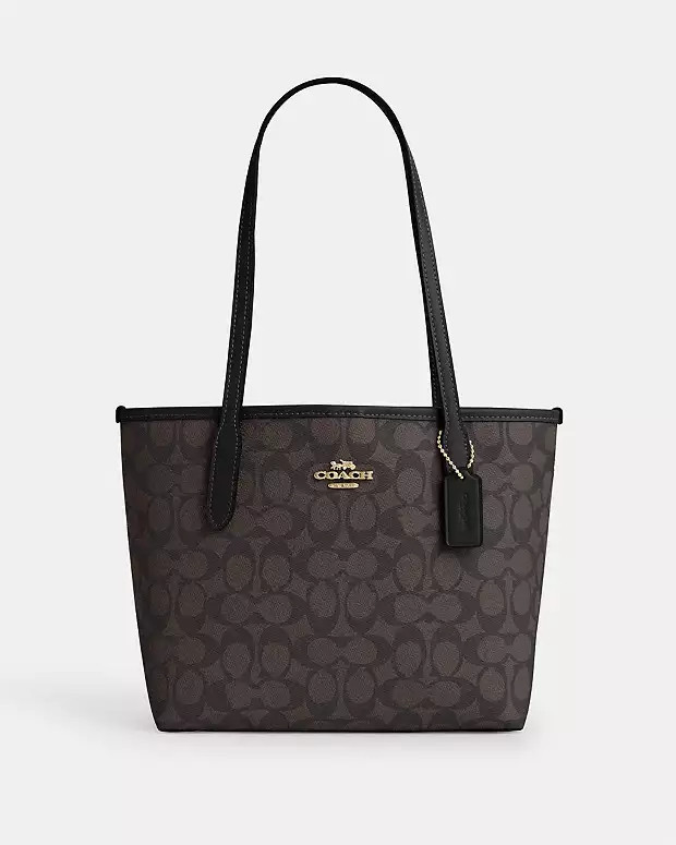 Small City Tote Bag In Signature Canvas | Coach Outlet US