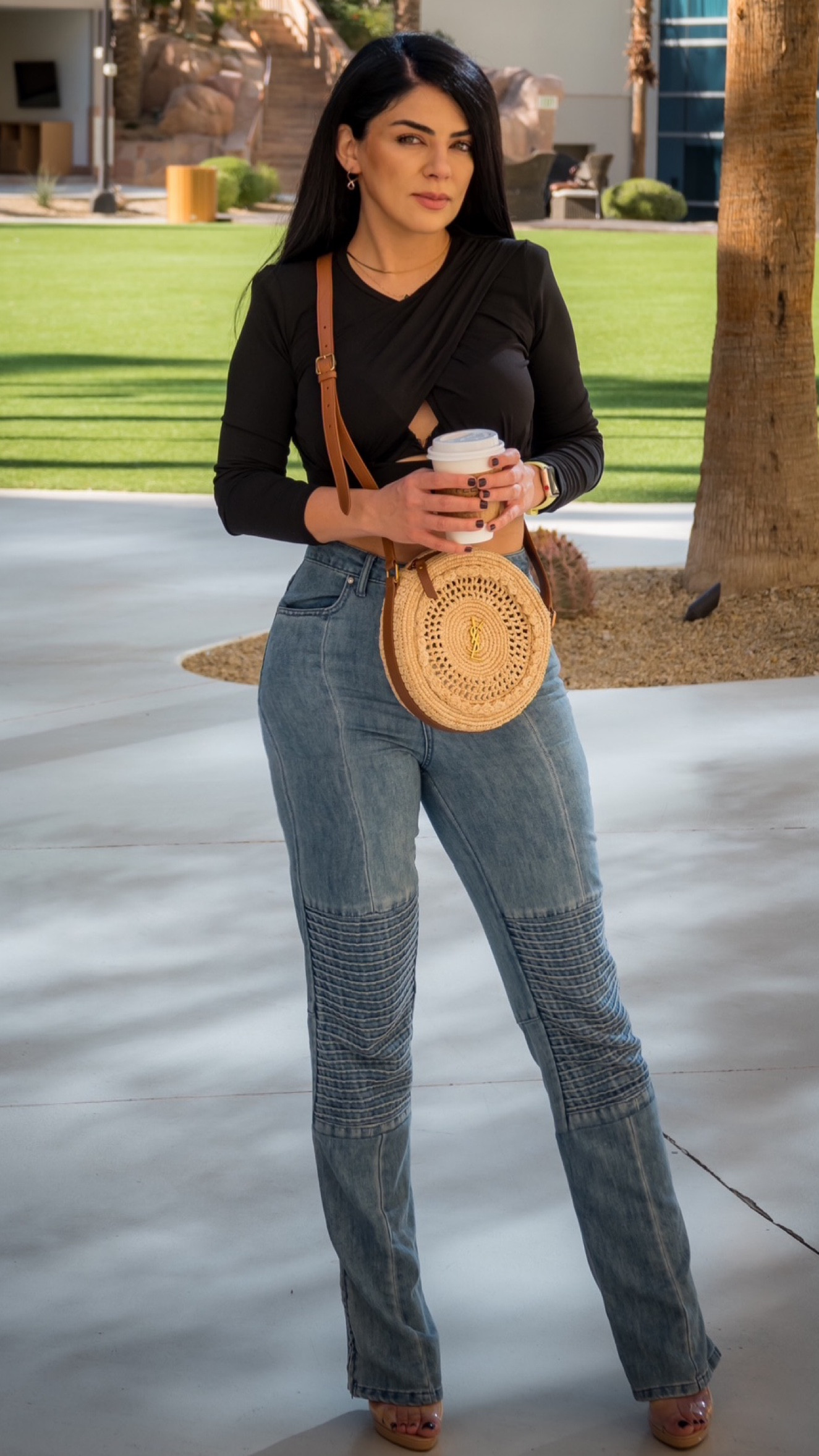 Casual chic in denim dreams and a classic black top. ✨ #OOTD #DenimDays #BlackTopStyle

#LTKbeauty #LTKHoliday #LTKstyletip