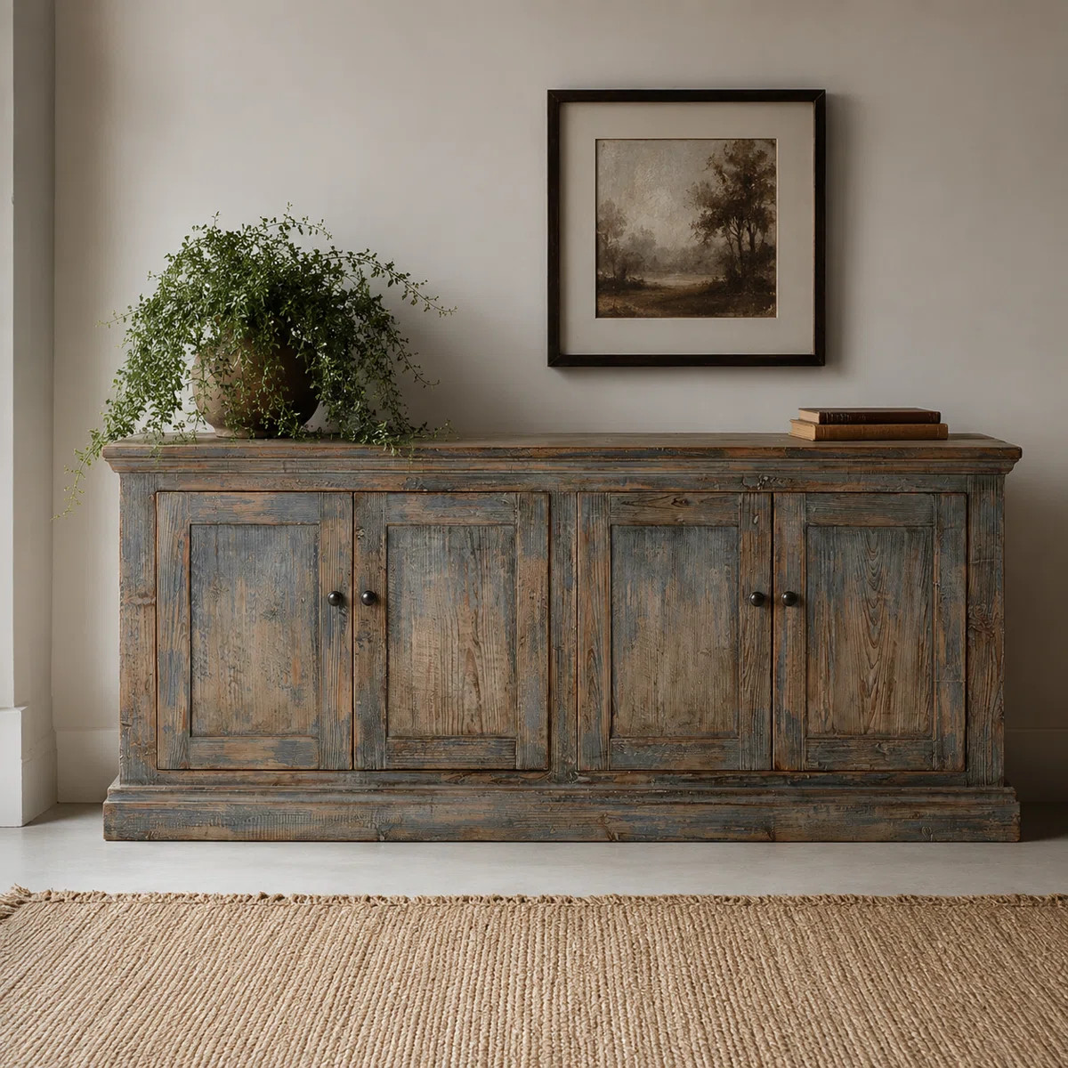 Koski 35" Tall 4-Door Cabinet | Wayfair North America