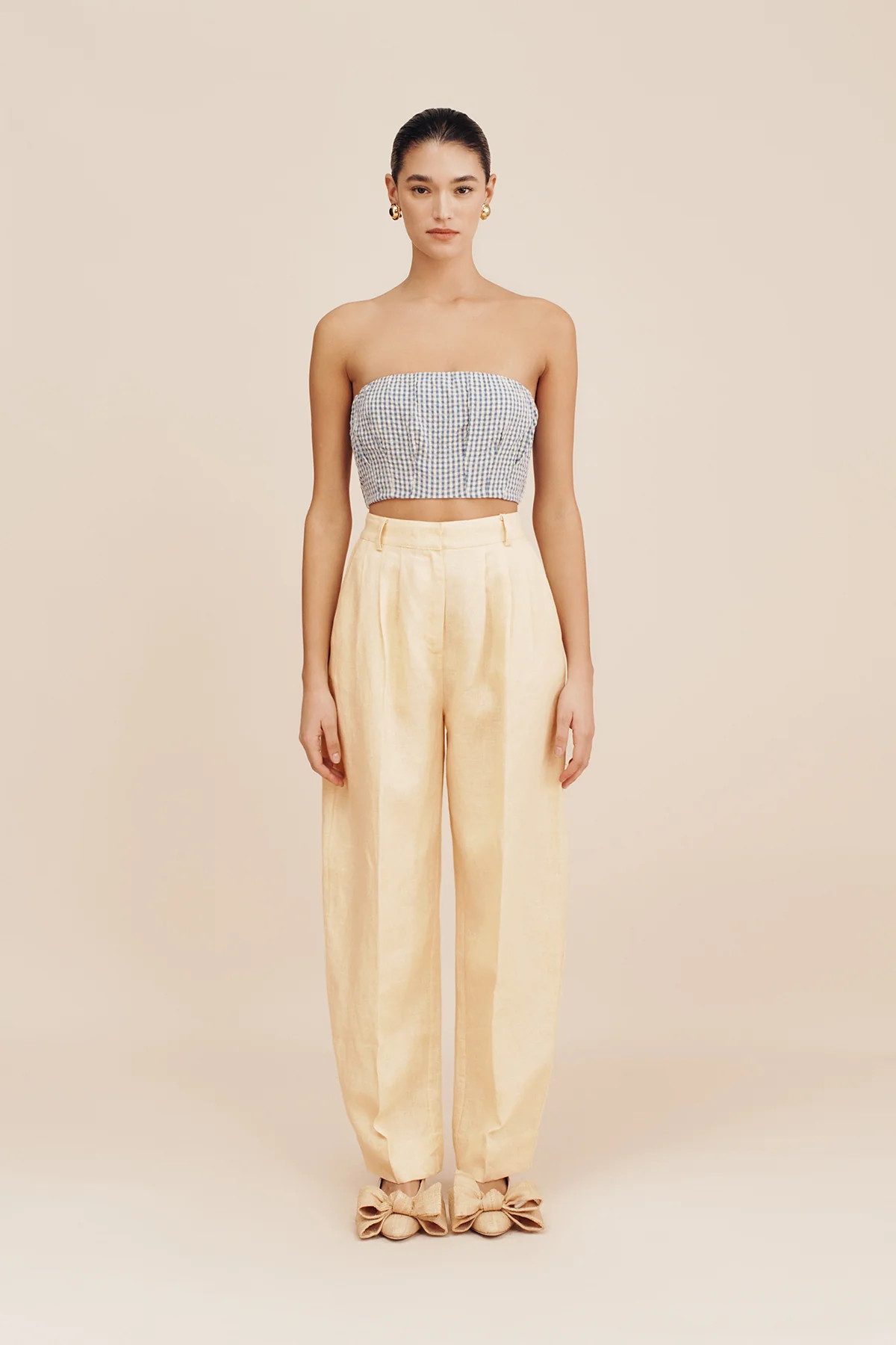 MIRA BANDEAU - BLUE GINGHAM | POSSE (US)