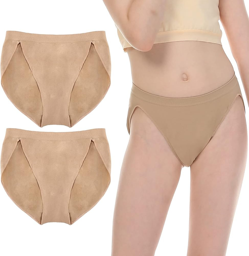 Nude Ballet Dance Briefs for Women and Girls, Professional Beige High Cut Girls Dance underwear G... | Amazon (US)