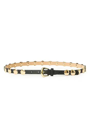 B-Low the Belt Ames Studded Leather Belt in Black/Gold at Nordstrom Rack, Size Small | Nordstrom Rack