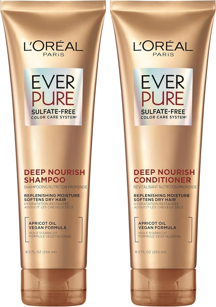L'Oreal Paris Sulfate Free Shampoo and Conditioner for Dry Hair, Triple Action Hydration for Dry,... | Amazon (US)