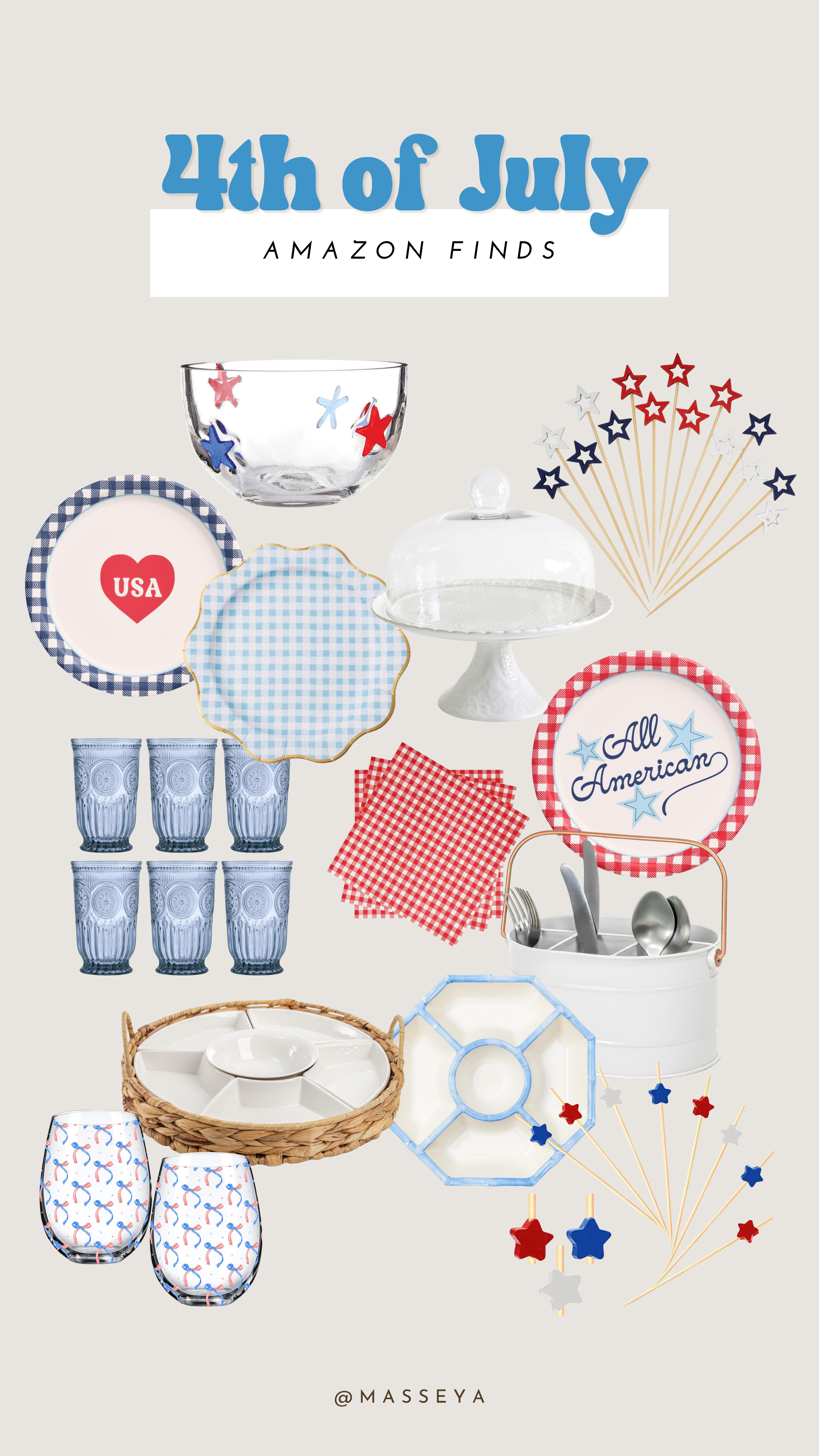4th of july hosting finds! last minute hosting, 4th hosting, red white and blue, outdoor hosting 

 #LTKSeasonal #LTKHome