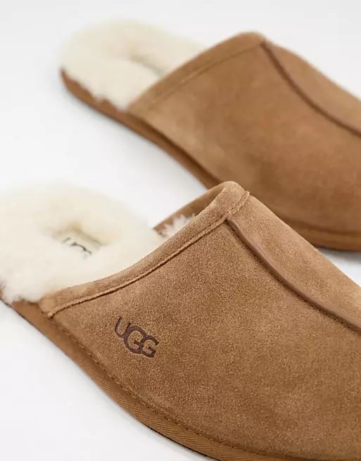 Ugg scuff sheepskin slippers in tan | ASOS | ASOS (Global)
