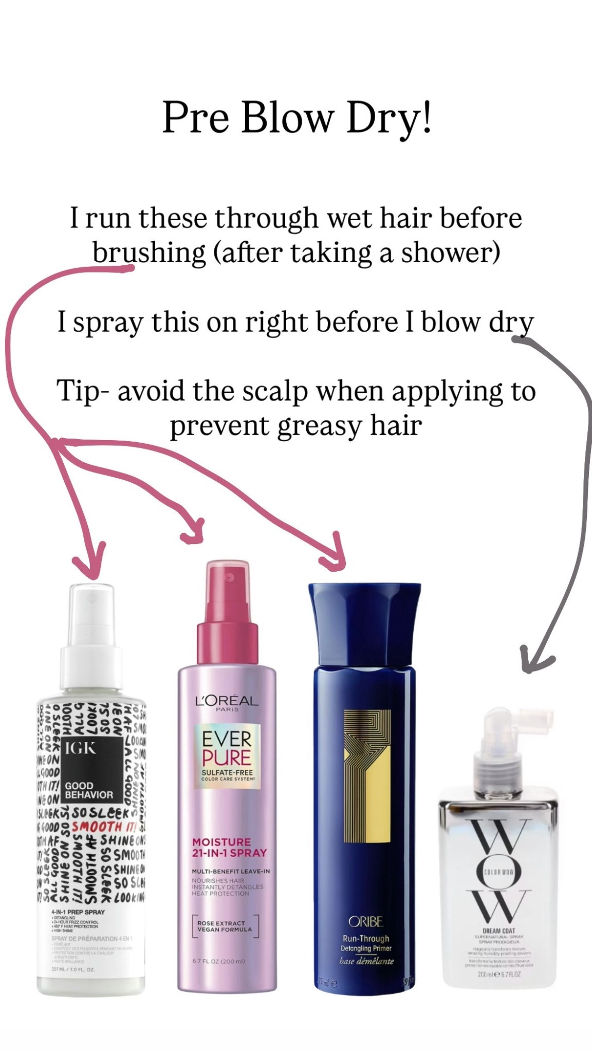 Updated Hair Routine: Pre Blow Dry!