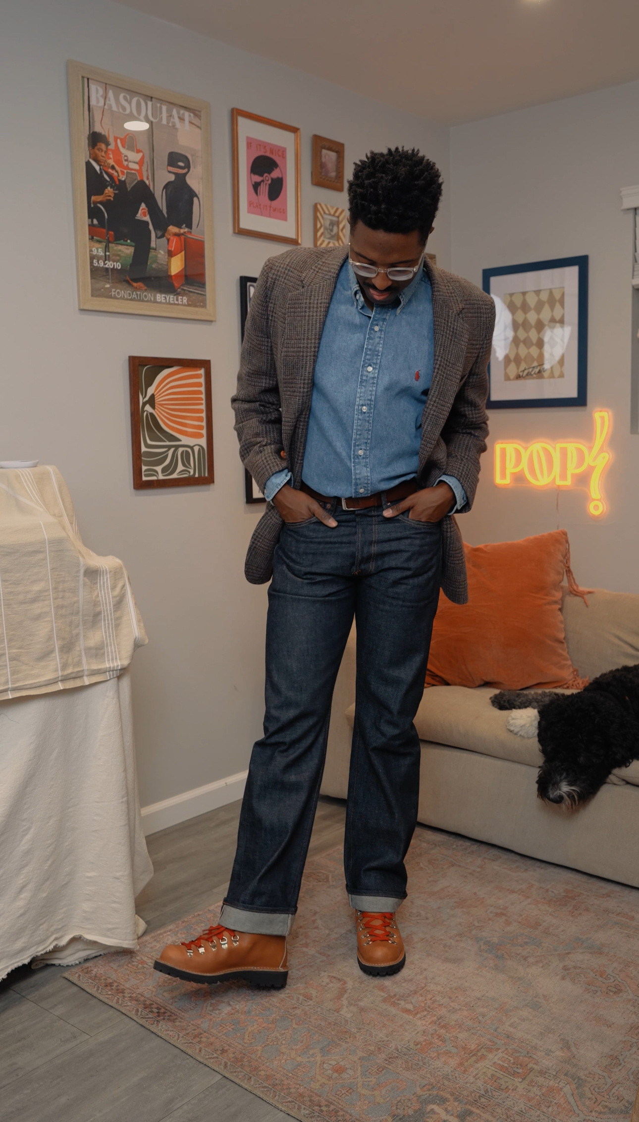 Denim on denim with a hint of tweed.

#LTKHoliday #LTKSeasonal