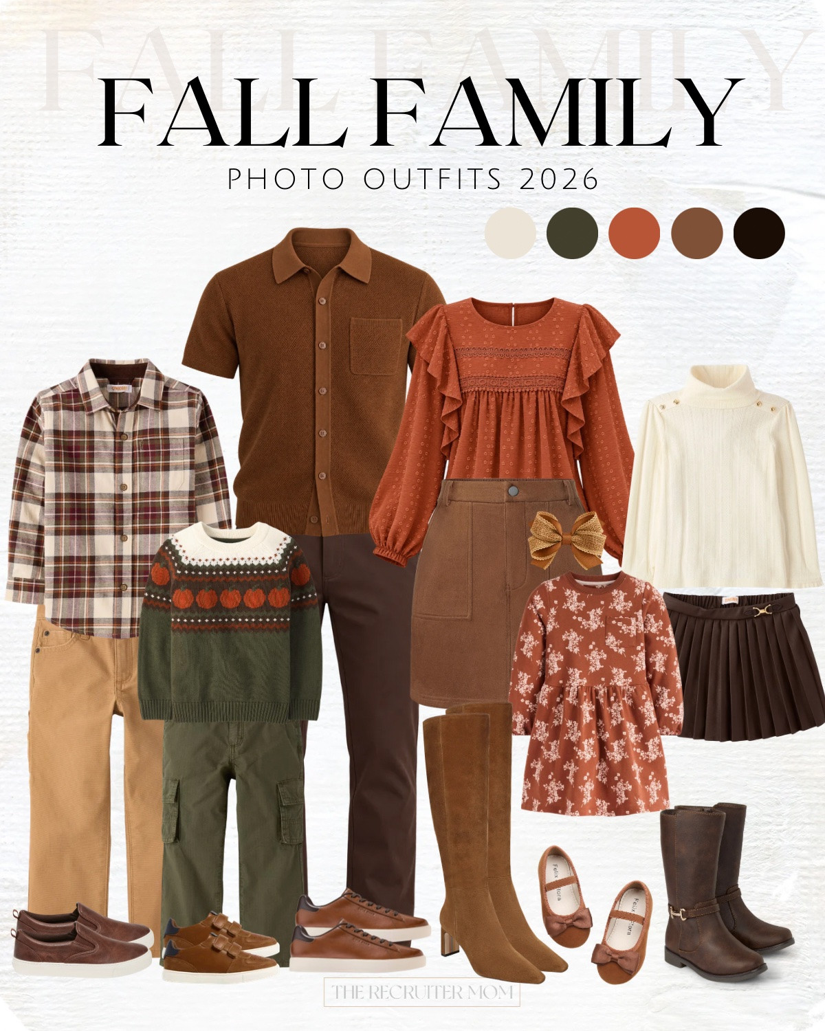 Fall family photos are officially on the calendar 🍂 This rust and olive mix has a little something for everyone (that pumpkin sweater!). Y'all, coordinated without being too matchy is always the goal 🙌🏻 #fallfamilyphotos #familyphotooutfits #ltkfamily 

 #LTKSeasonal #LTKKids #LTKMens