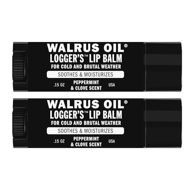 Amazon.com : WALRUS OIL - Logger's Lip Balm, 2-Pack, 100% Vegan, Made with Candelilla Wax, Almond... | Amazon (US)