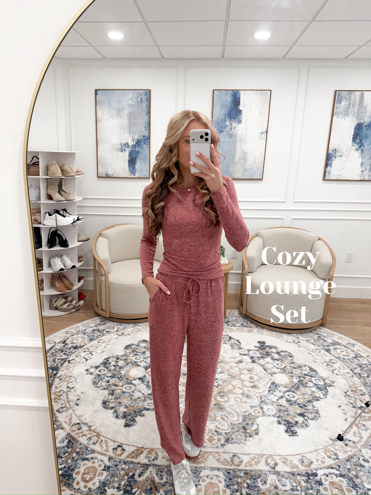 Wearing size small – Amazon lounge set 💗 This one is buttery soft and under $40! It’s a cozy matching set that’s perfect for chill days, school drop-off, or travel. Comes in multiple colors and feels like a lightweight sweater set you’ll want to wear on repeat.

#LTKTravel #LTKSeasonal #LTKFindsUnder50
