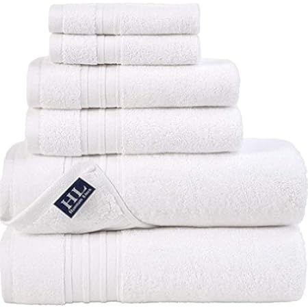Luxury White Bath Towel Set - Combed Cotton Hotel Quality Absorbent 8 Piece Towels | 2 Bath Towels | | Amazon (US)