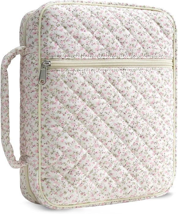 Bible Cover Case for Women,Large Bible Tote Bags Organizer Quilted Carrying Case for Girls,Bible ... | Amazon (US)