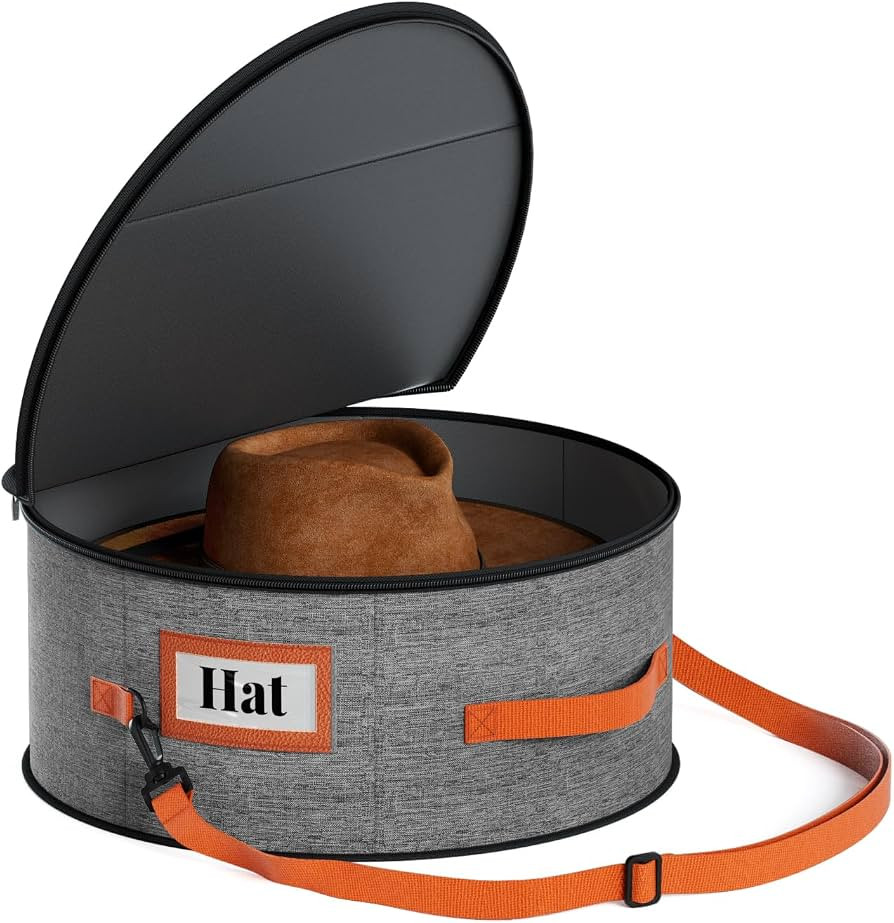 SLEEPING LAMB Cowboy Hat Box for Travel, Hat Storage Box with PP Boards | Amazon (US)