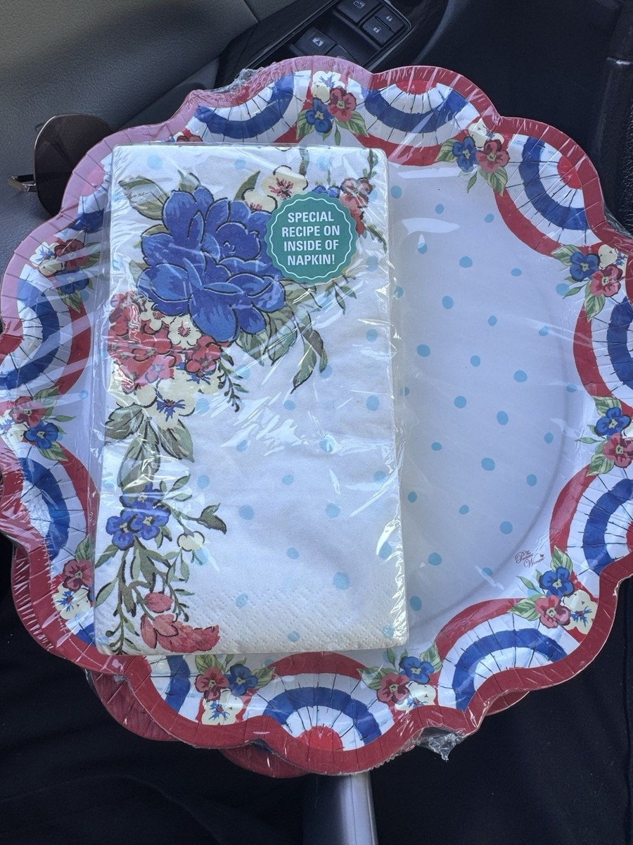 Pioneer Woman Patriotic Paper 16 Plates And 24 Napkins | eBay | eBay US
