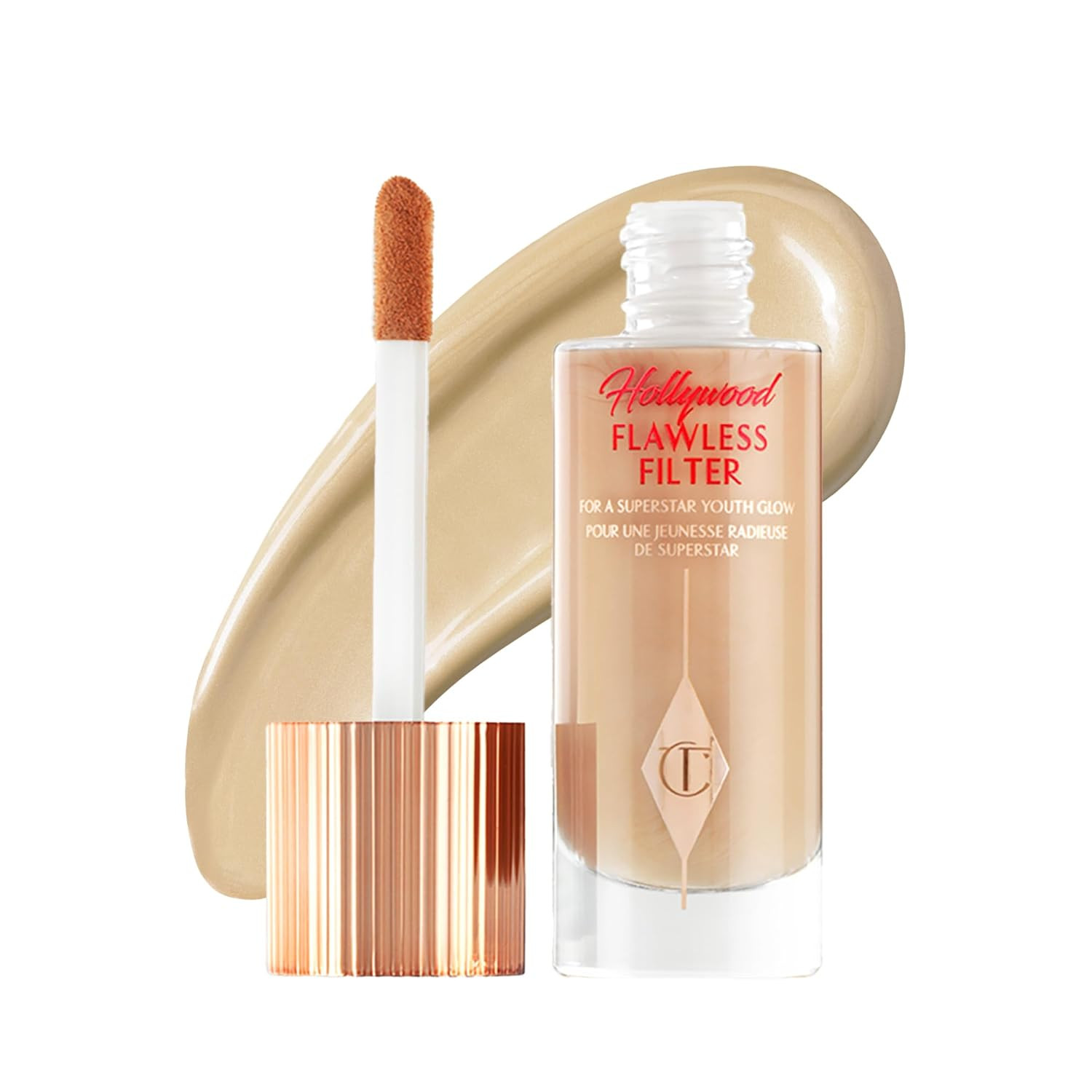 Charlotte Tilbury Hollywood Flawless Filter Face Foundation Primer & Highlight - 1 oz Full Size (Shade 4) | Amazon (US)
