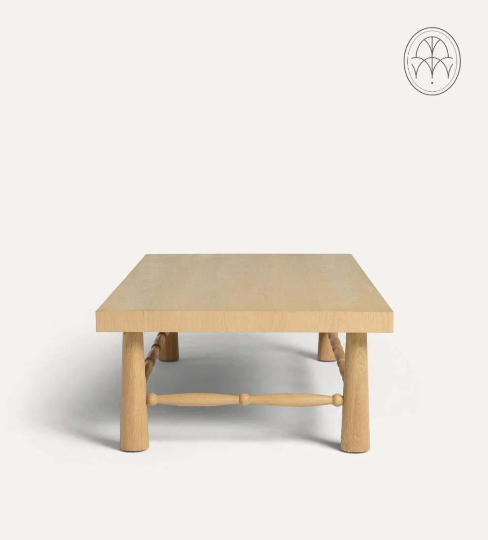 Hydrangea White Oak Spindle Coffee Table | Le Maé