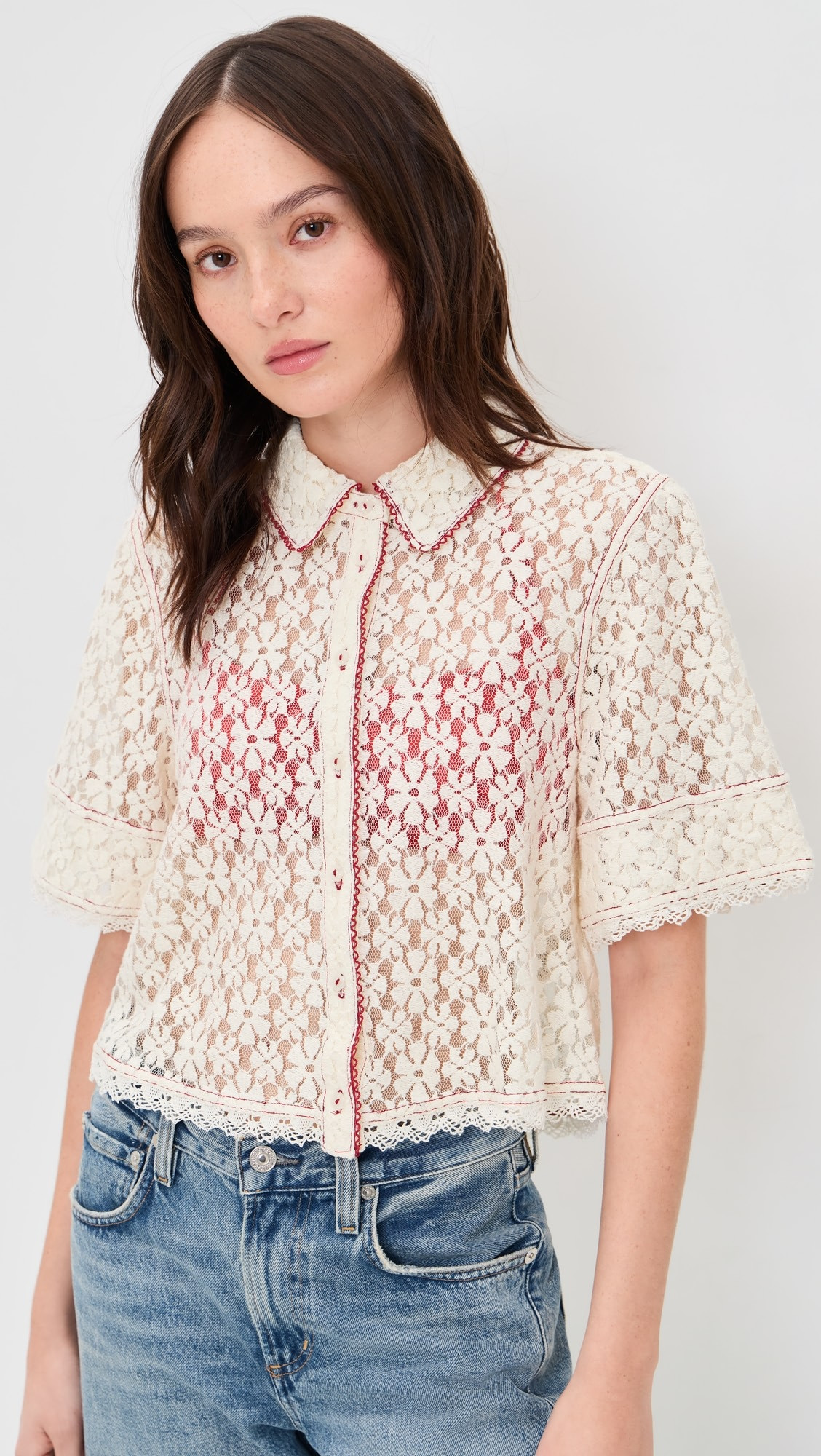Mannie Lace Button Down | Shopbop