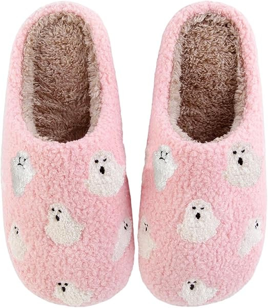 Christmas Slippers For Women Men Indoor Soft Warm Cotton Bedroom Reindeer Slippers House Memory F... | Amazon (US)