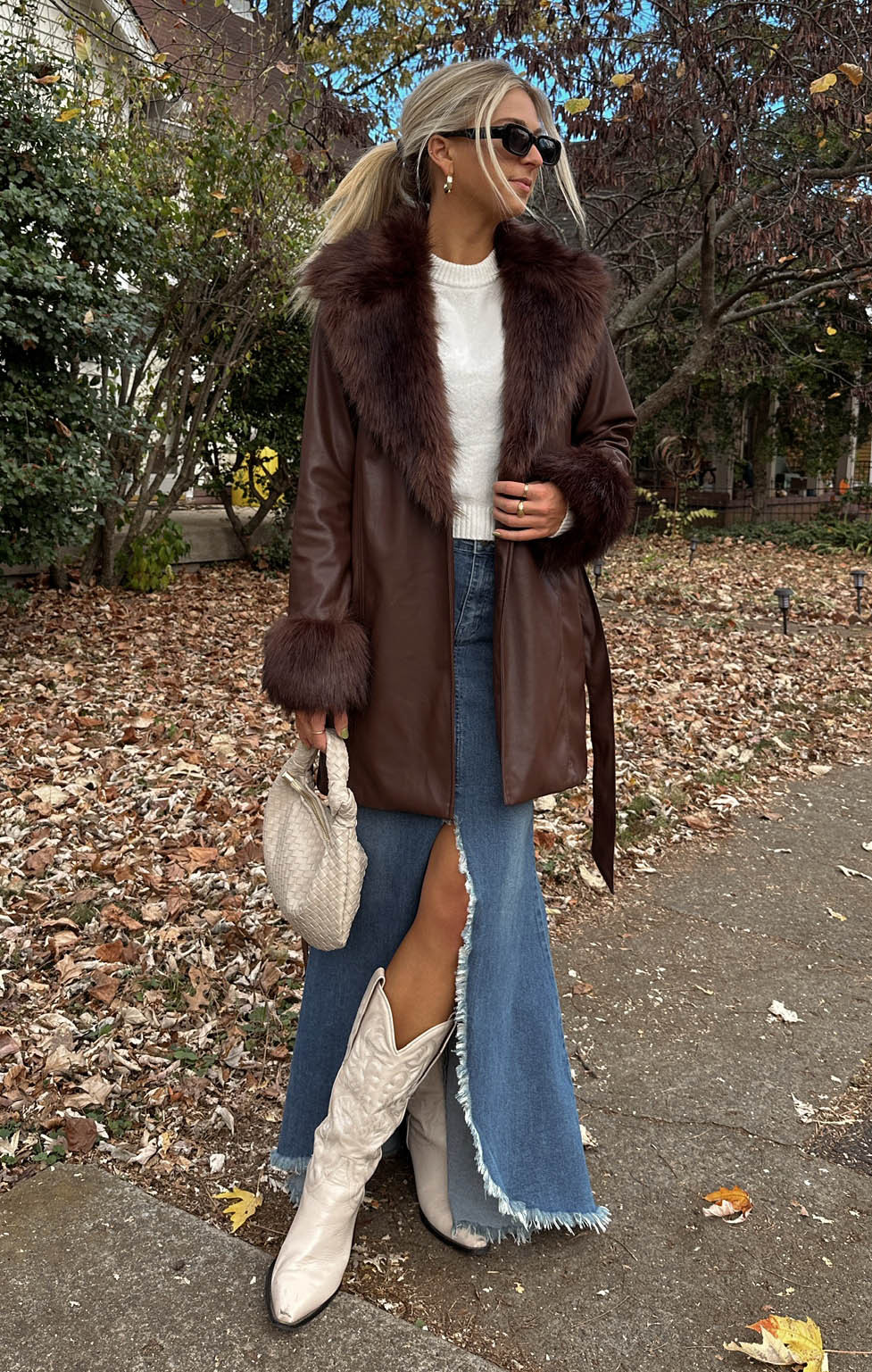 Penny Lane Coat ~ Cocoa Faux Leather with Faux Fur | Show Me Your Mumu