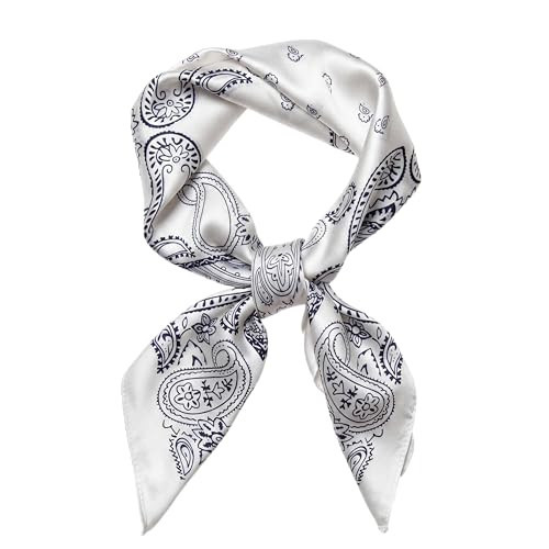 RIIQIICHY 27.5 Inch Women Head Scarf Silk Feel Square Hair Wrapping Neck Scarves Bandana Bag Accessories | Amazon (US)