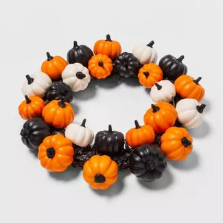 Pumpkins and Black Grass Halloween Wreath - Hyde & EEK! Boutique™ | Target