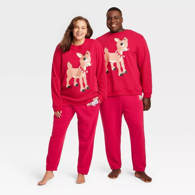 Adult Rudolph Graphic Sweatshirt - Red | Target