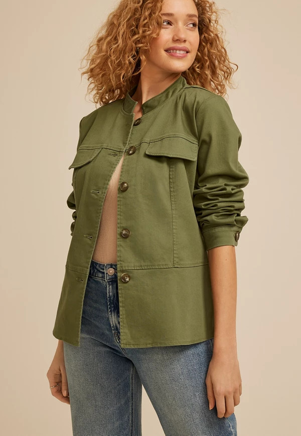 Military Twill Jacket | Maurices