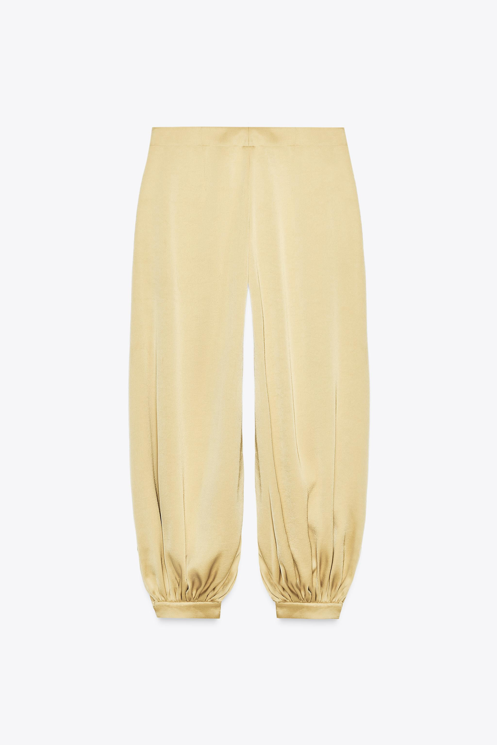 ZW COLLECTION SATIN BALLOON PANTS | Zara US