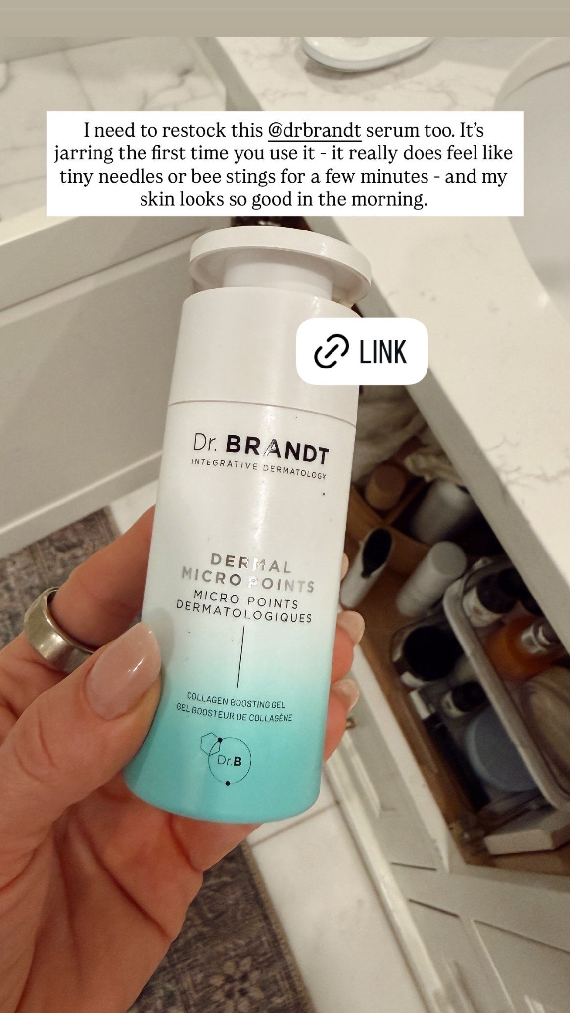 I need to restock this @drbrandt serum too. It’s jarring the first time you use it - it really does feel like tiny needles or bee stings for a few minutes - and my skin looks so good in the morning.

#LTKBeauty