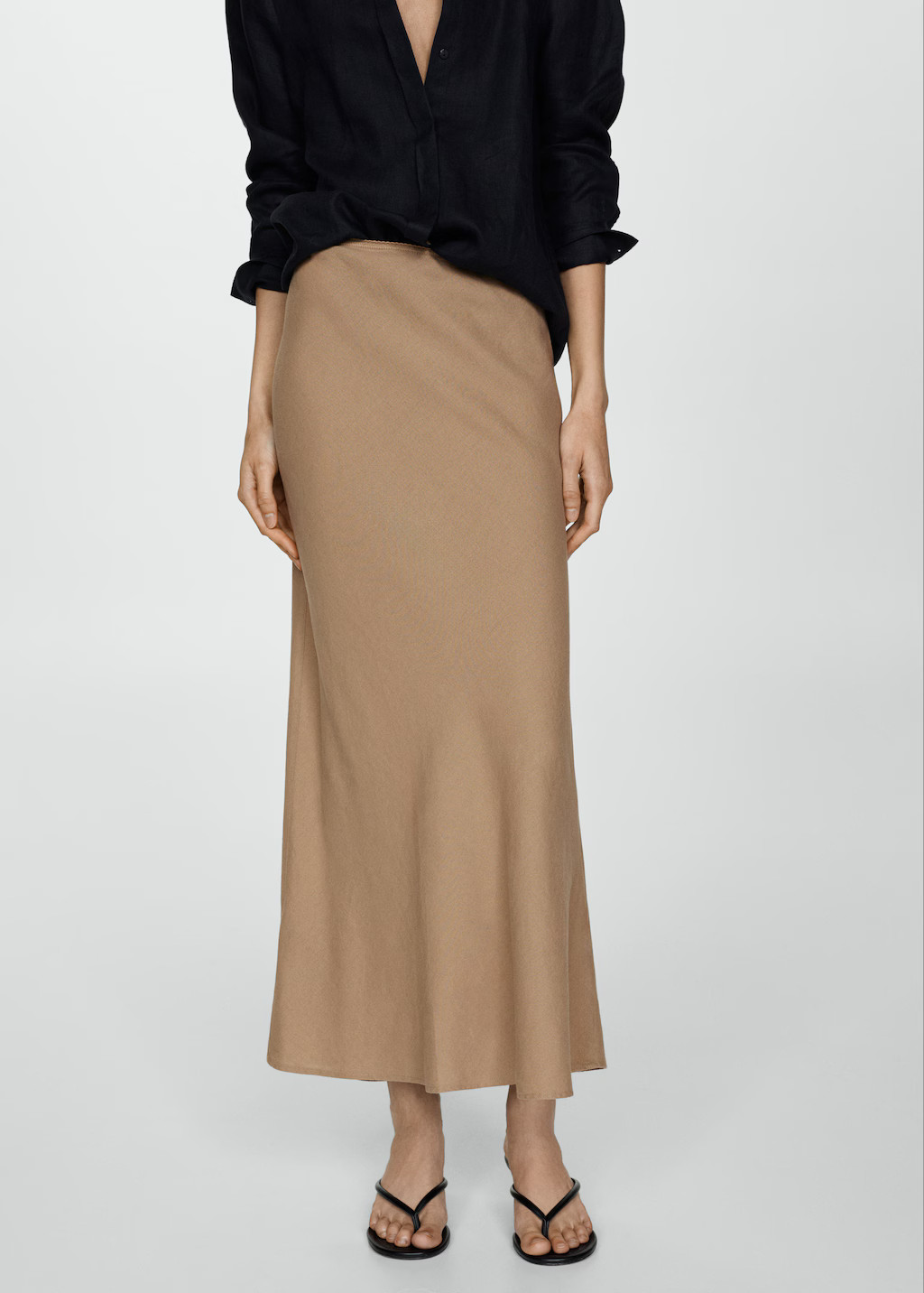Long linen skirt - Women | MANGO USA | Mango (US/MX/AU)