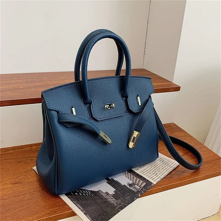 Women's Leather Handbags Platinum Lychee Tote Bags | Walmart (US)