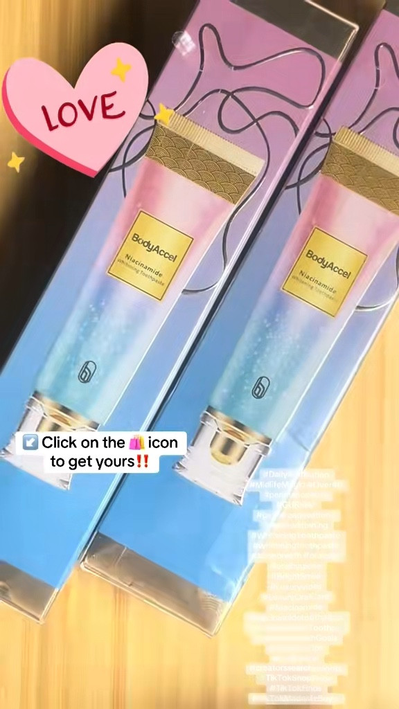 BodyAccel Niacinamide Whitening Toothpaste

NEXT LEVEL TOOTH BRUSHING EXPERIENCE! 🦷🪥🤍

Imagine oral care that feels like a luxury experience 🤩
BodyAccel Niacinamide Toothpaste isn't just about clean teeth - it's a lifestyle upgrade! 

Fresh breath, plaque-fighting power, and a touch of sophistication. 
Results may vary, but confidence? Guaranteed‼️💫

Click on the 🛍️ icon to get yours‼️

#DailyMotivation #grwm #MidlifeMagic #Over40 #grwmmorningedition #getreadywithme #teethwhitening  #WhiteningToothpaste  #whiteningtoothpaste #freshbreath #oralcare #oralhygiene #BrightSmile #Luxuryvibes
#LuxuryOralCare #Niacinamide #Niacinamidetoothpaste #GameChangerToothpaste #FreshBreathGoals #SelfCareTips #bodyaccel #luxurytoothpaste #peachflavortoothpaste #cherryflavortoothpaste #originaltoothpaste #oneofakind #selfcareroutine 

#LTKBeauty #LTKFindsUnder50 #LTKOver40