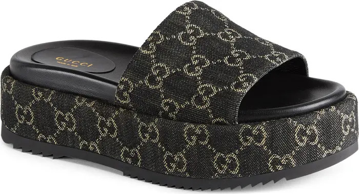 Gucci Angelina GG Logo Platform Slide Sandal | Nordstrom | Nordstrom