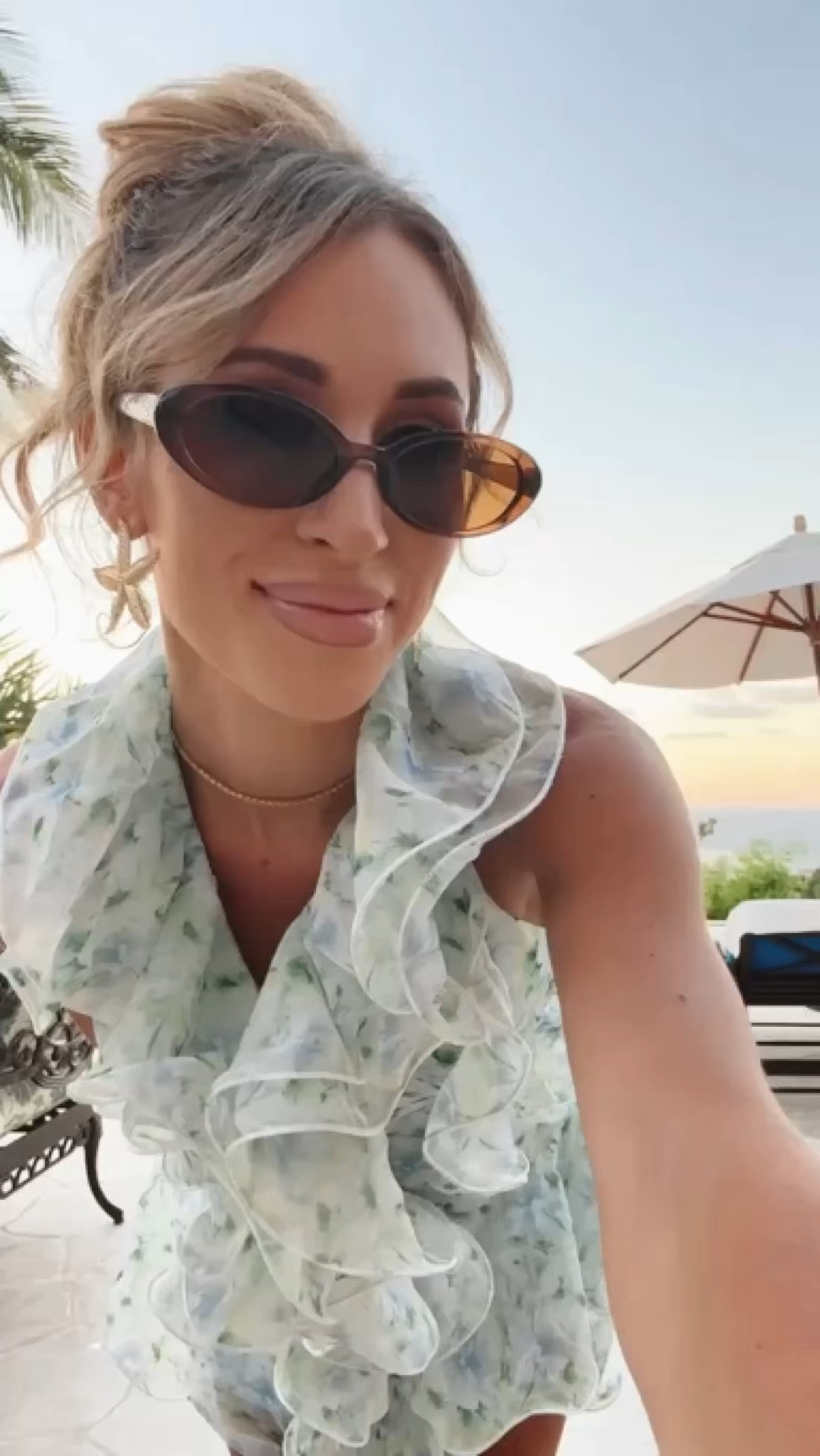 Cutie little ruffle dress under $50! Wearing size XS

Vacation dress. Mini dress. Ootn. Outfit. Resort style  

#LTKTravel #LTKFindsUnder50 #LTKFindsUnder100