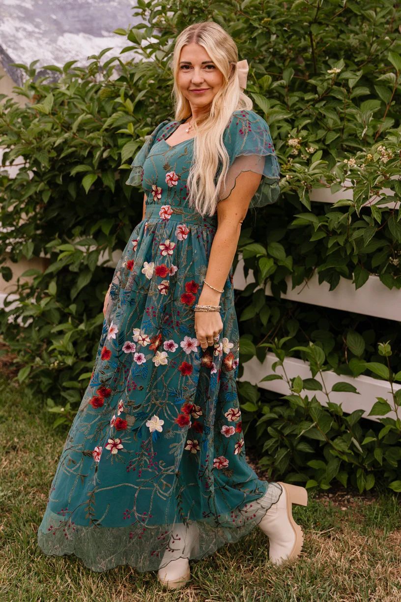 Flora Dress in Jade | Ivy City Co